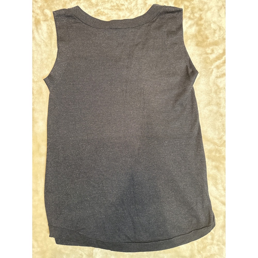 Brunello Cucinelli Cashmere Silk Metallic Knit Tank Top Blck Med Made in Italy - Picture 7 of 7